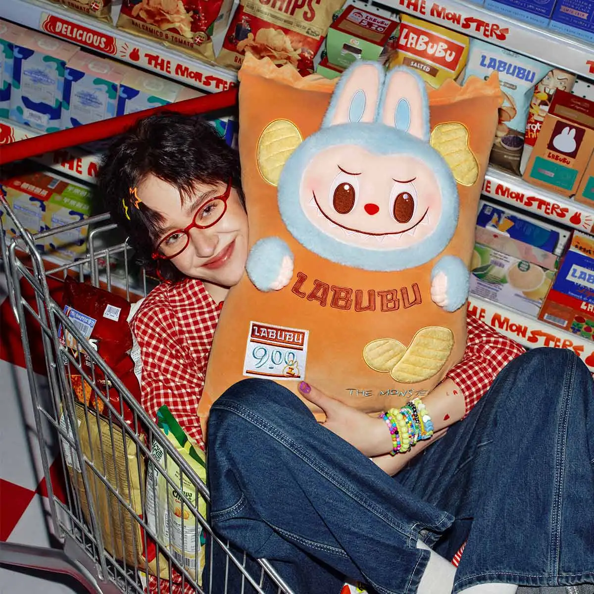 Labubu The Monsters - Wacky Mart Series Pillow (Chips)