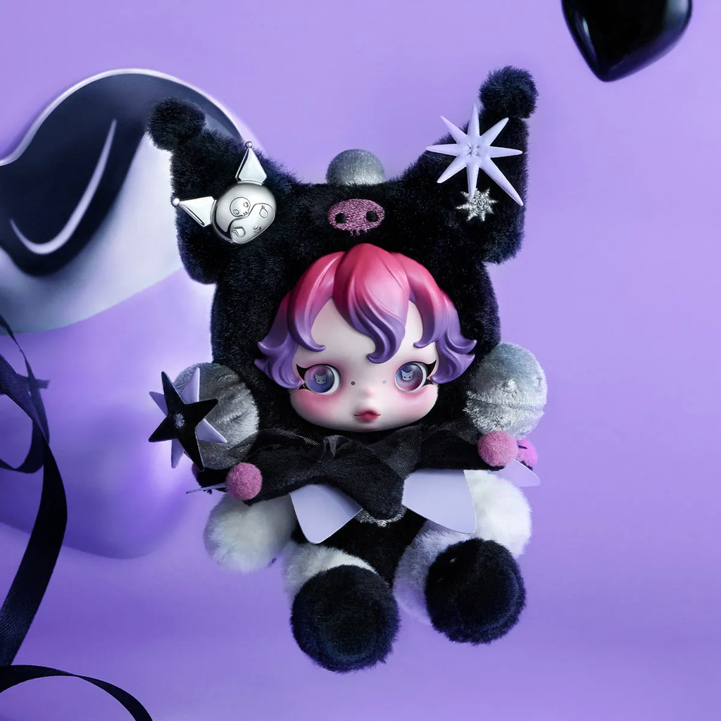 Skullpanda x Kuromi Plush Pendant